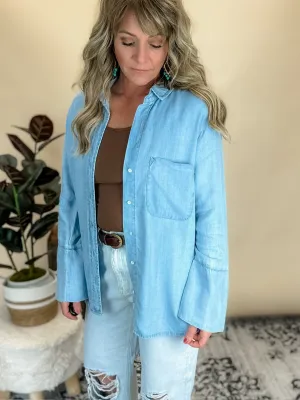 Cornerstone Button Down Tencel Shirt
