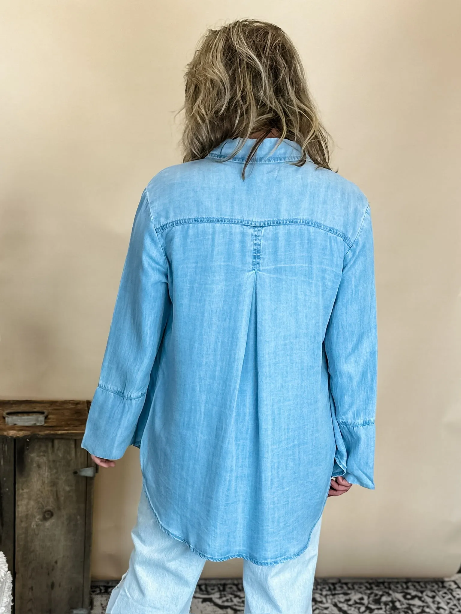 Cornerstone Button Down Tencel Shirt
