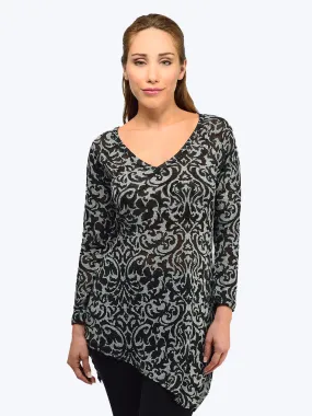DaVida Knit Burnout Jacquard Toni Tunic