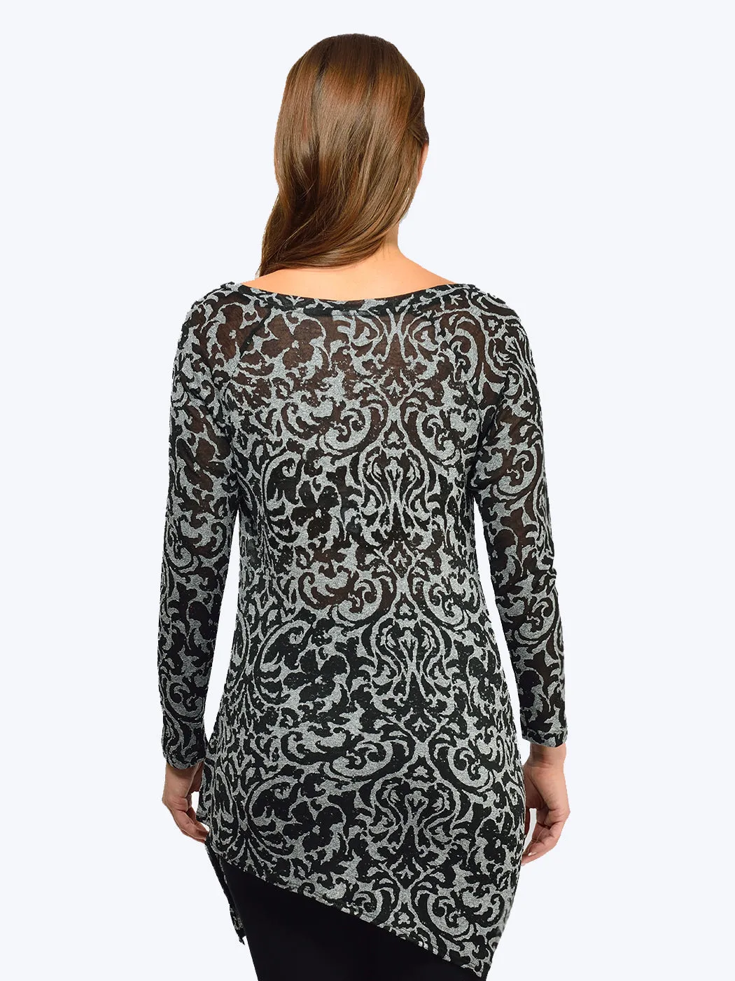 DaVida Knit Burnout Jacquard Toni Tunic