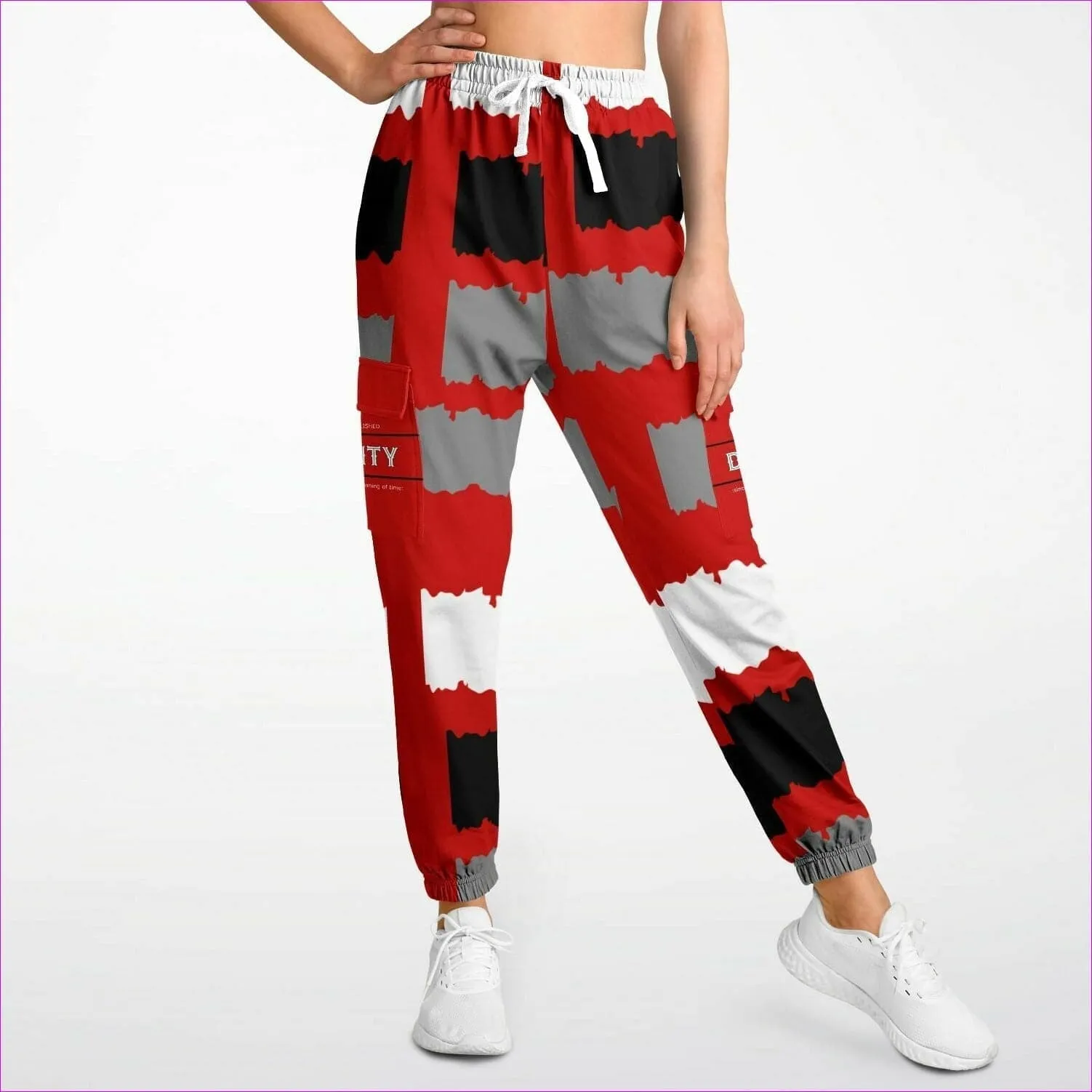 Deity Premium Cargo Sweatpants in Red