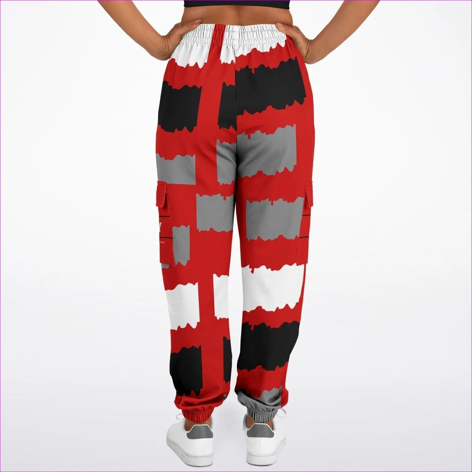Deity Premium Cargo Sweatpants in Red