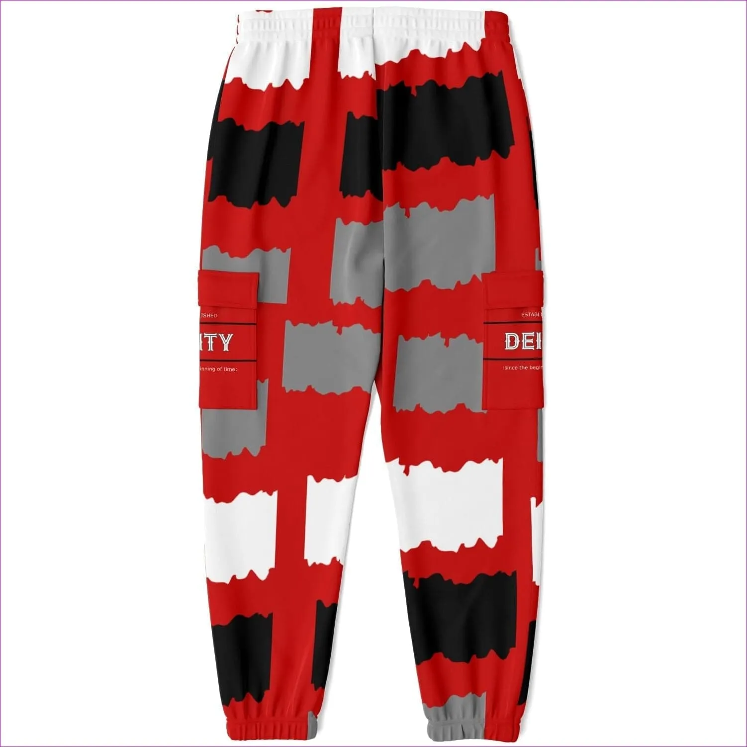 Deity Premium Cargo Sweatpants in Red