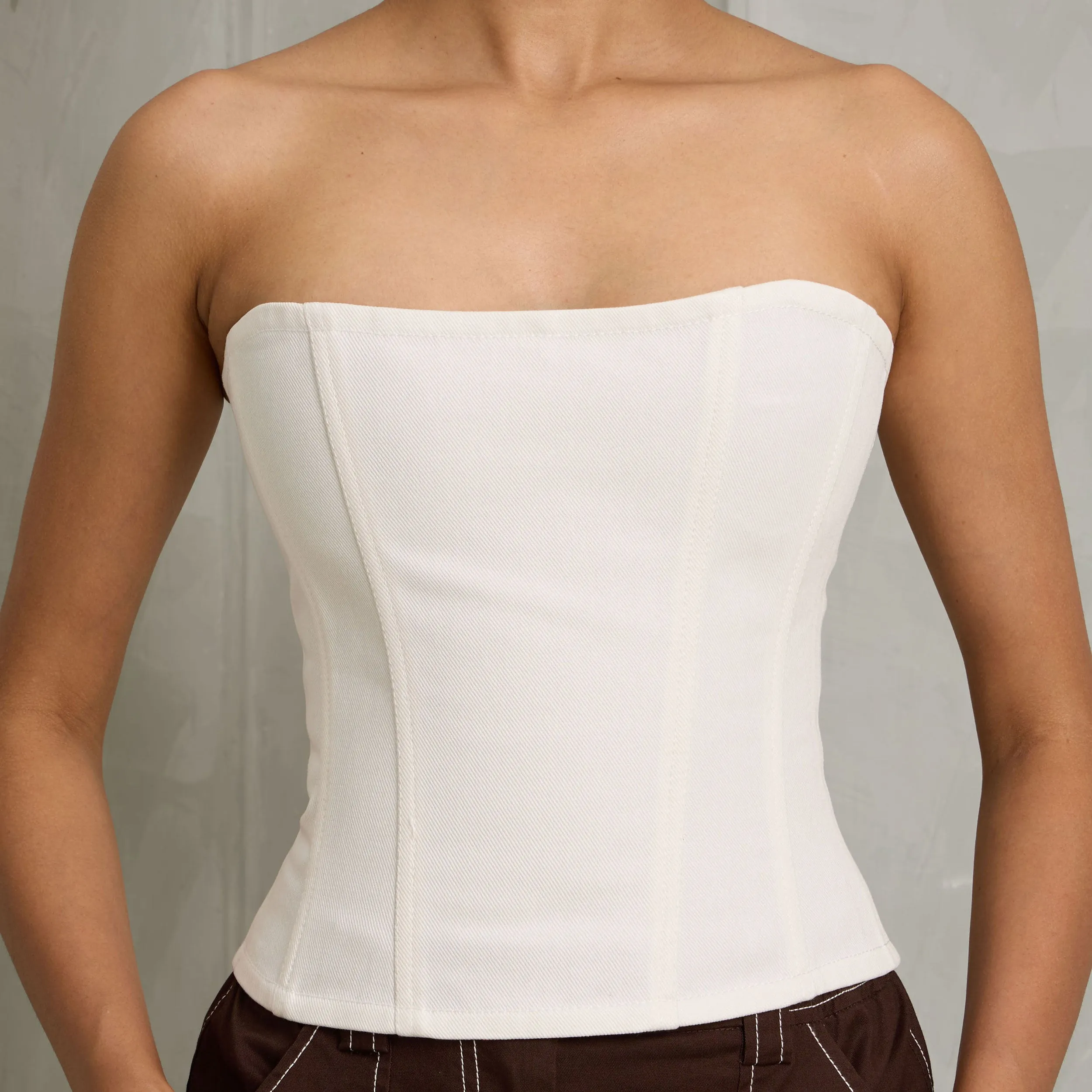 Denim Corset Top