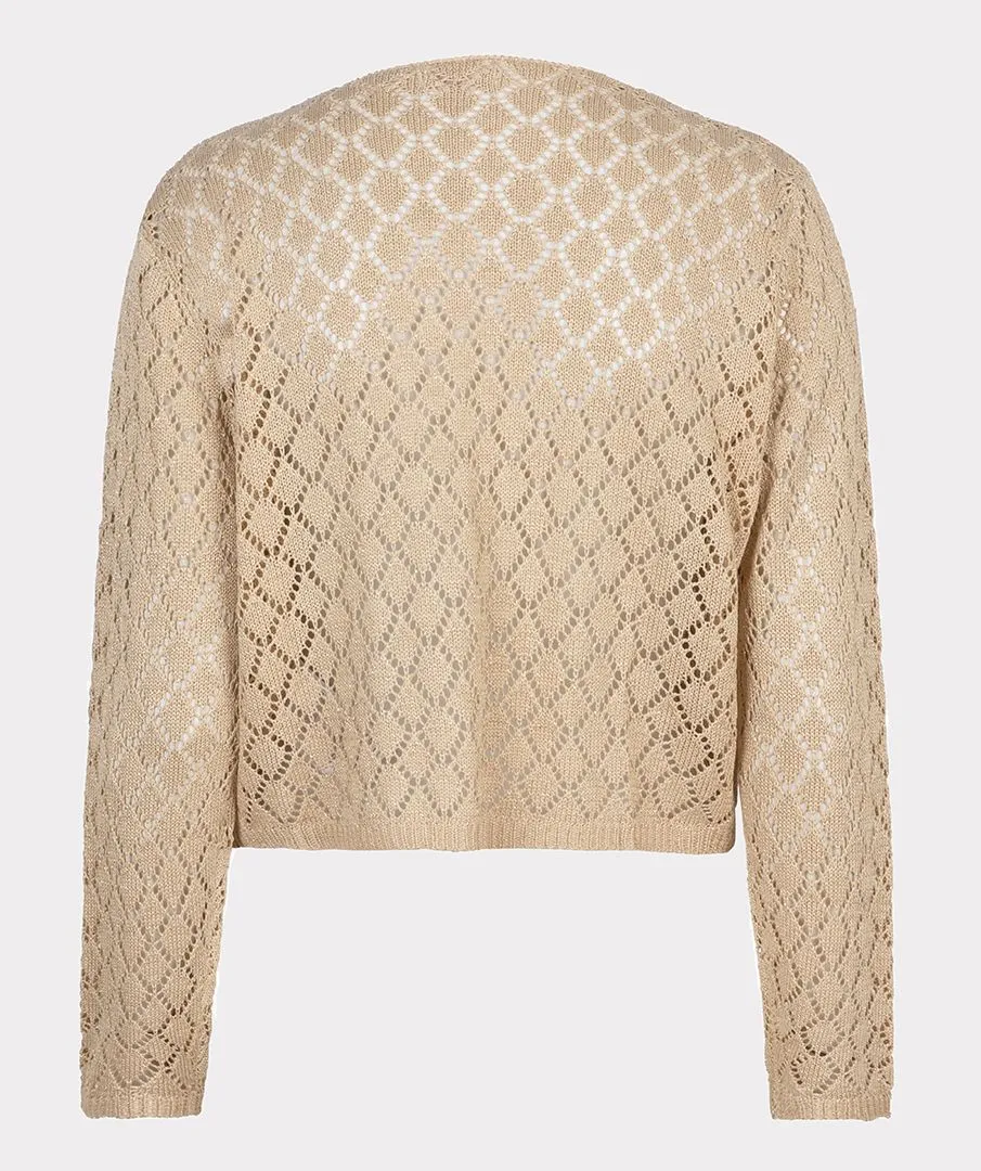 Diamond Ajour Knit Cardigan