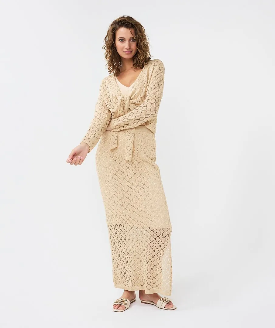 Diamond Ajour Knit Cardigan