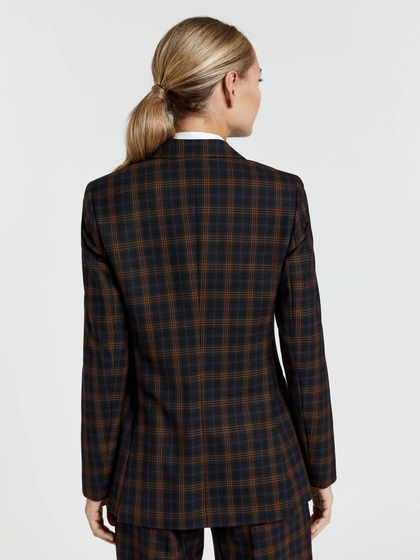 Double breasted checks blazer