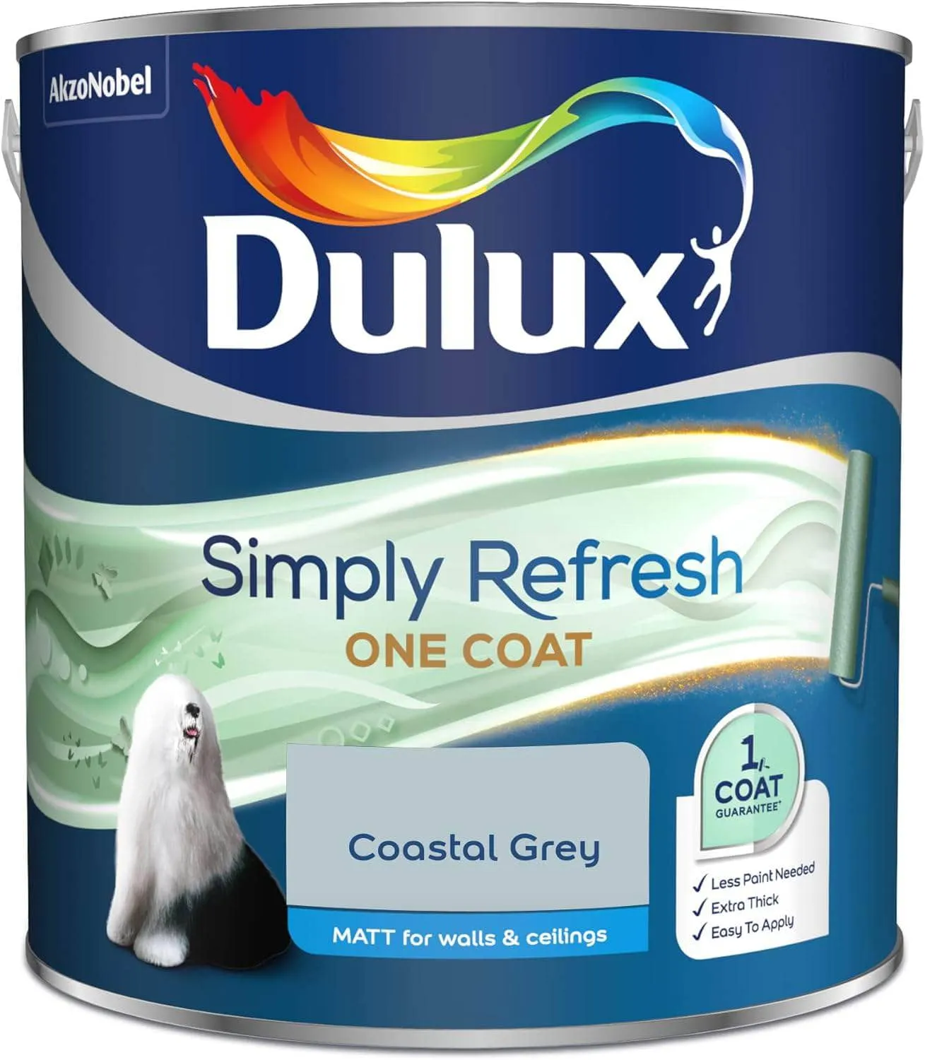 Dulux Simply Refresh 2.5L One Coat Emulsion - Coastal Grey