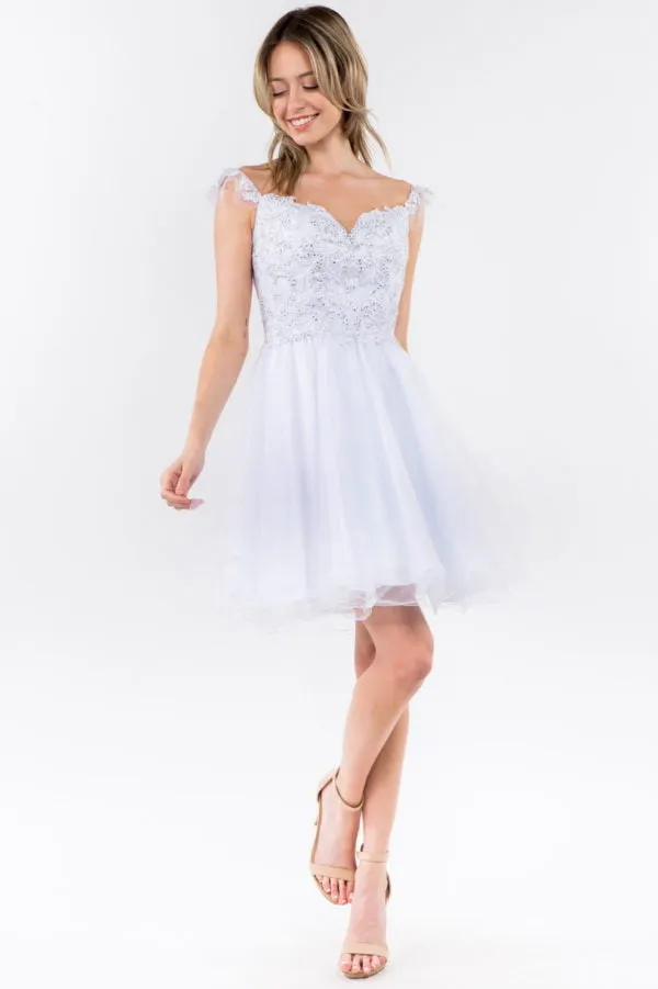 Elizabeth K - GS1966 - Cut-Away Sweetheart Cocktail Dress  - Short