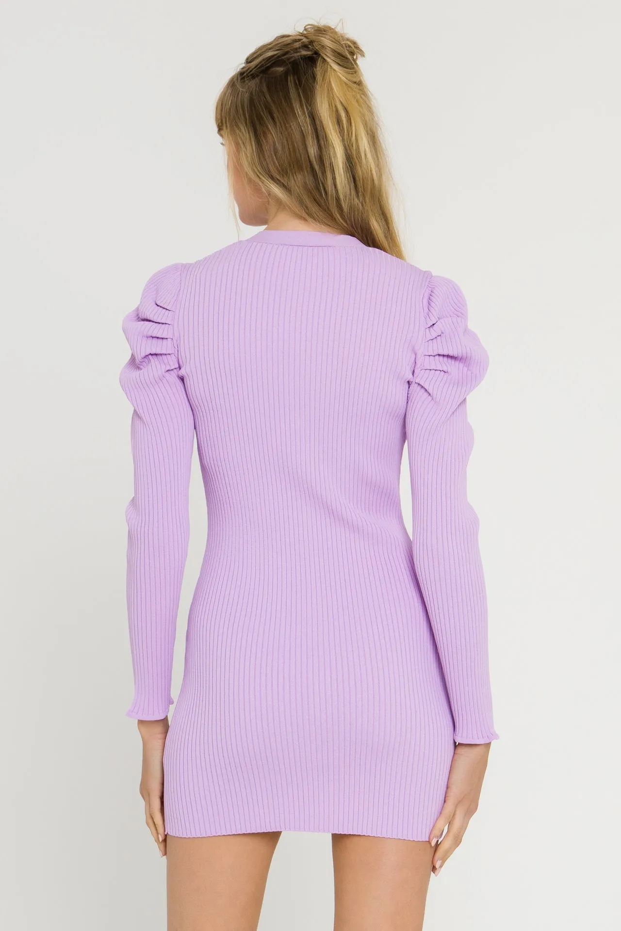 Endless Rose - Plunging V-Neck Knit Dress