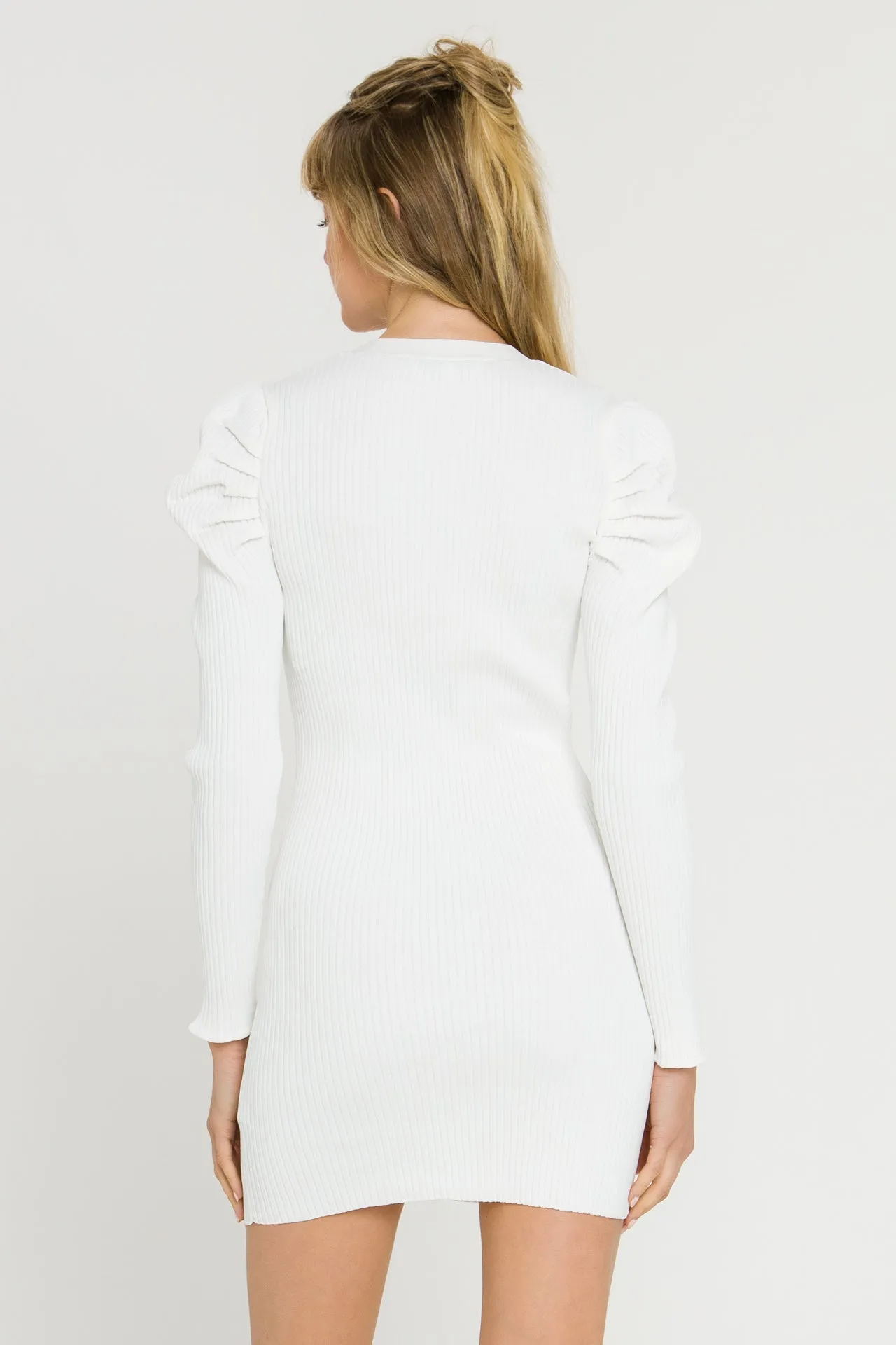 Endless Rose - Plunging V-Neck Knit Dress