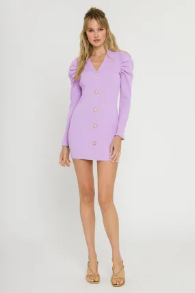 Endless Rose - Plunging V-Neck Knit Dress