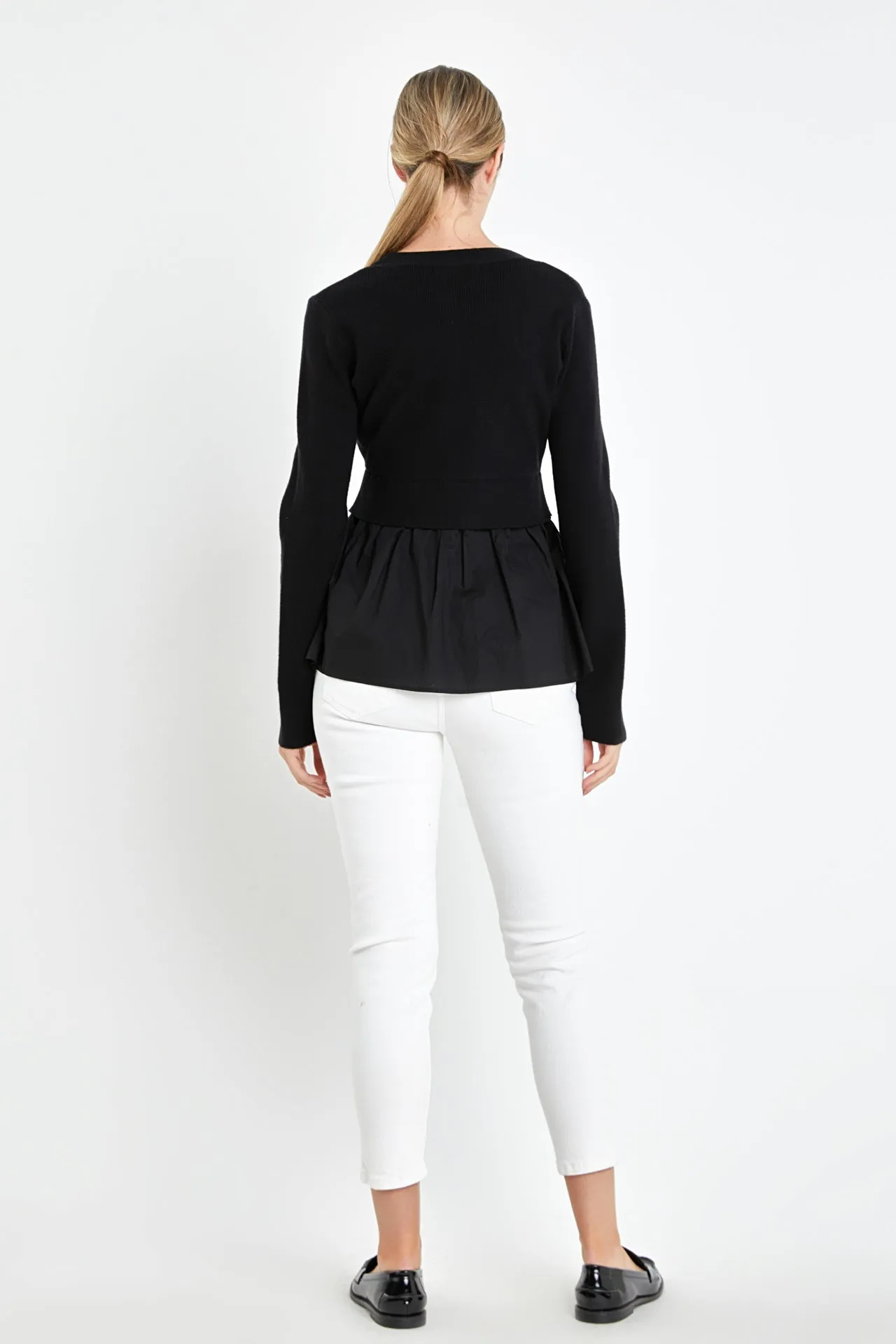 English Factory - Mix Media Cardigan