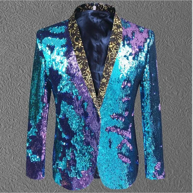 Fancy Sequined Men Blazer
