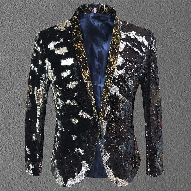 Fancy Sequined Men Blazer