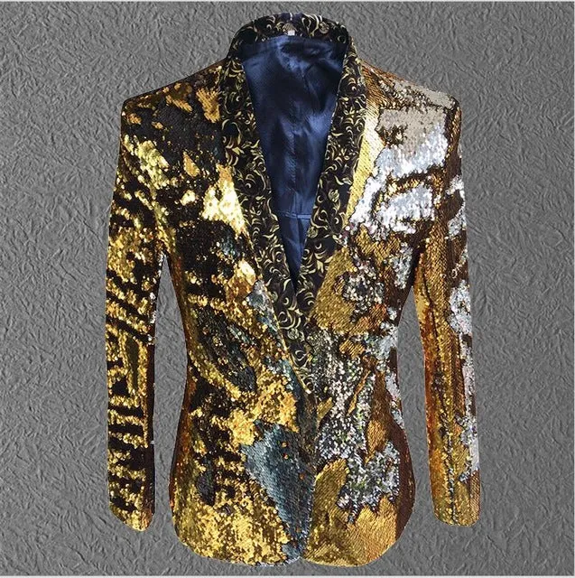 Fancy Sequined Men Blazer