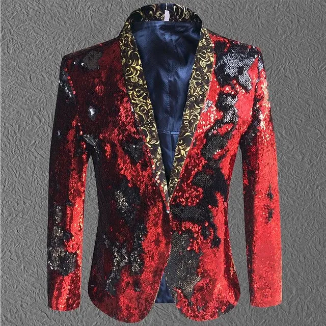 Fancy Sequined Men Blazer