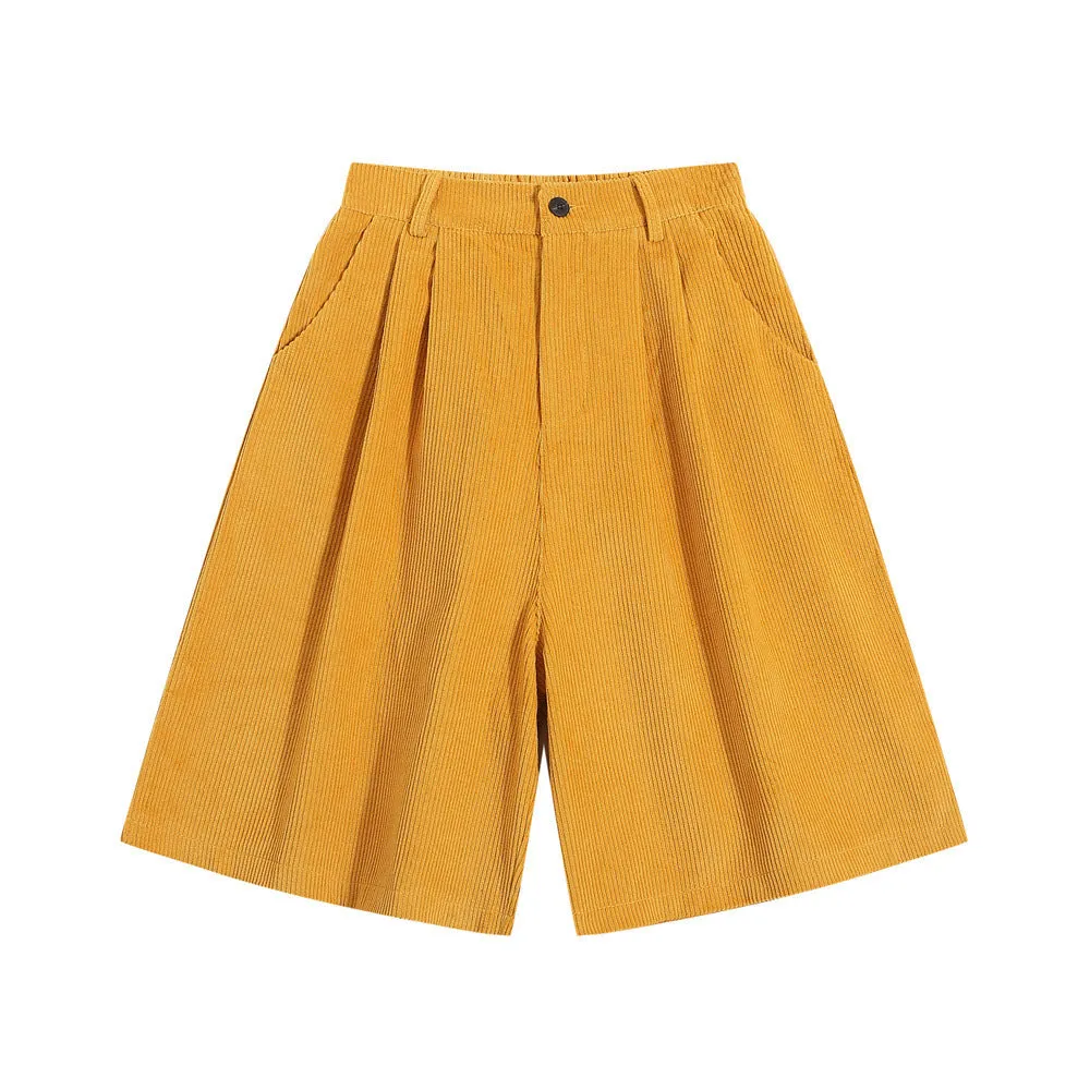 Fashion Personality Corduroy Loose Shorts Men