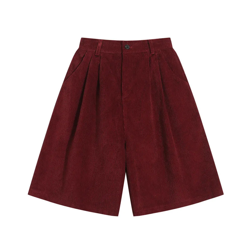 Fashion Personality Corduroy Loose Shorts Men