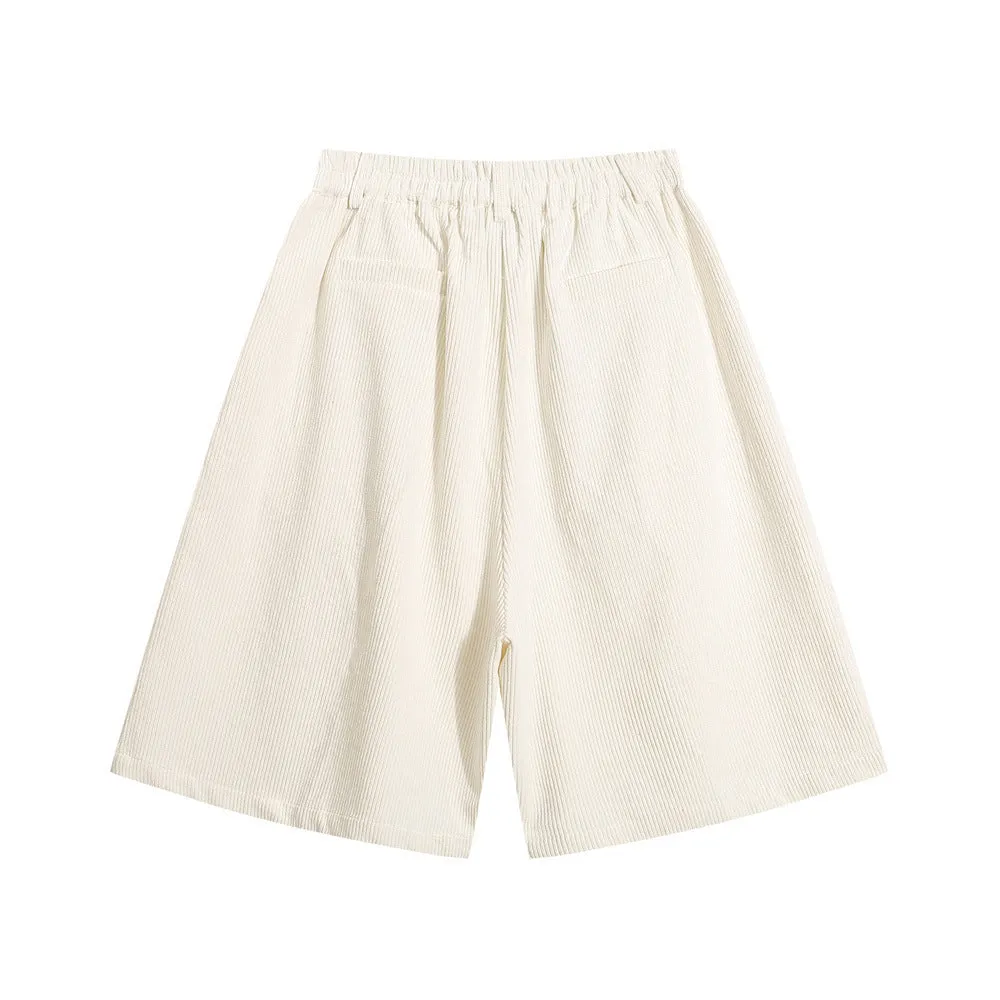 Fashion Personality Corduroy Loose Shorts Men