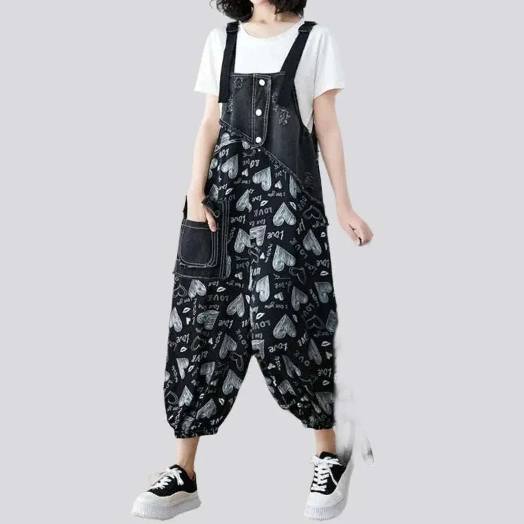 Fashion women's denim dungaree