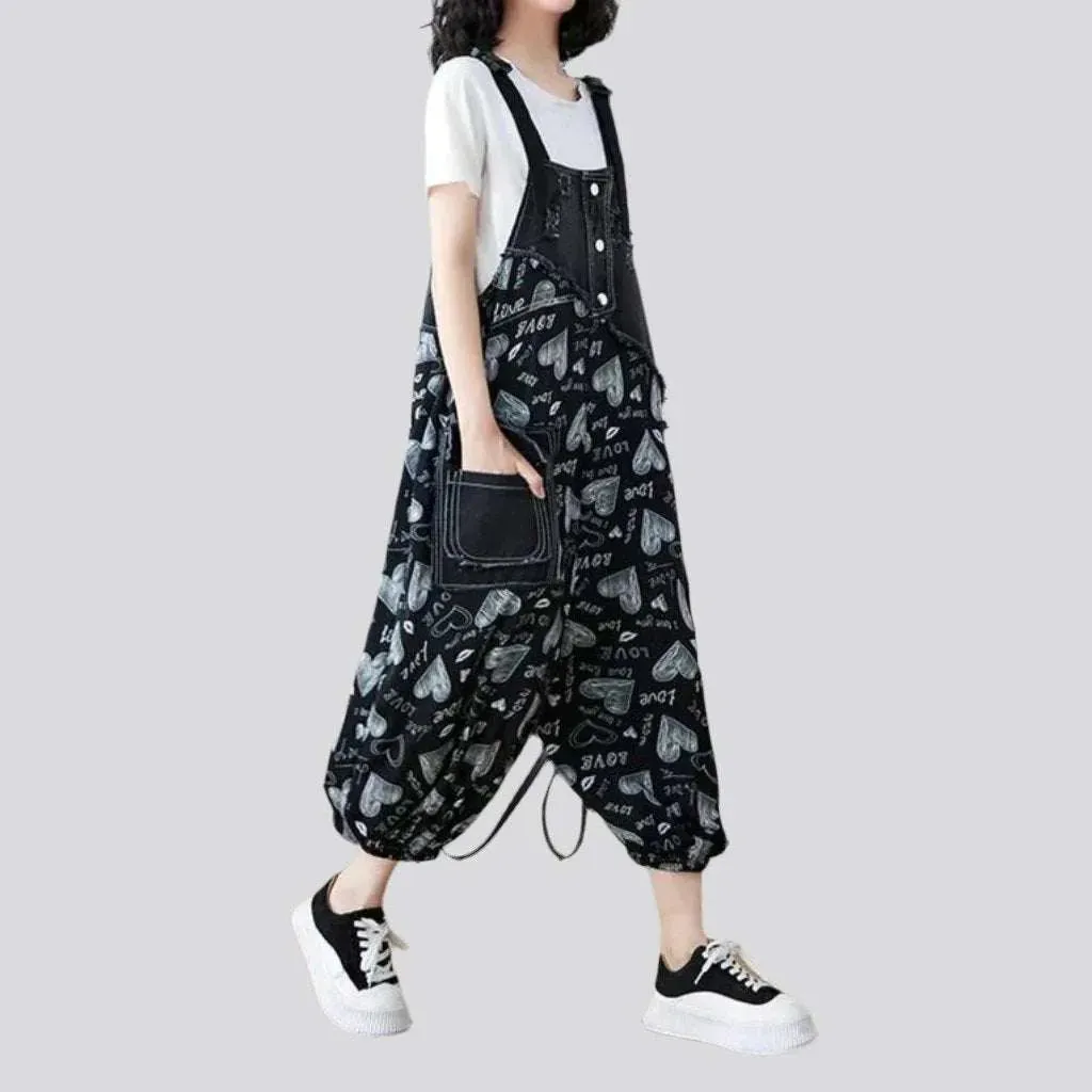 Fashion women's denim dungaree
