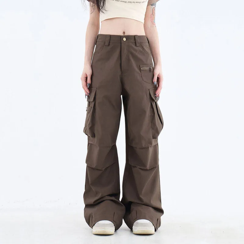 Fashionkova Downtown Girl Brown Cargo Pants
