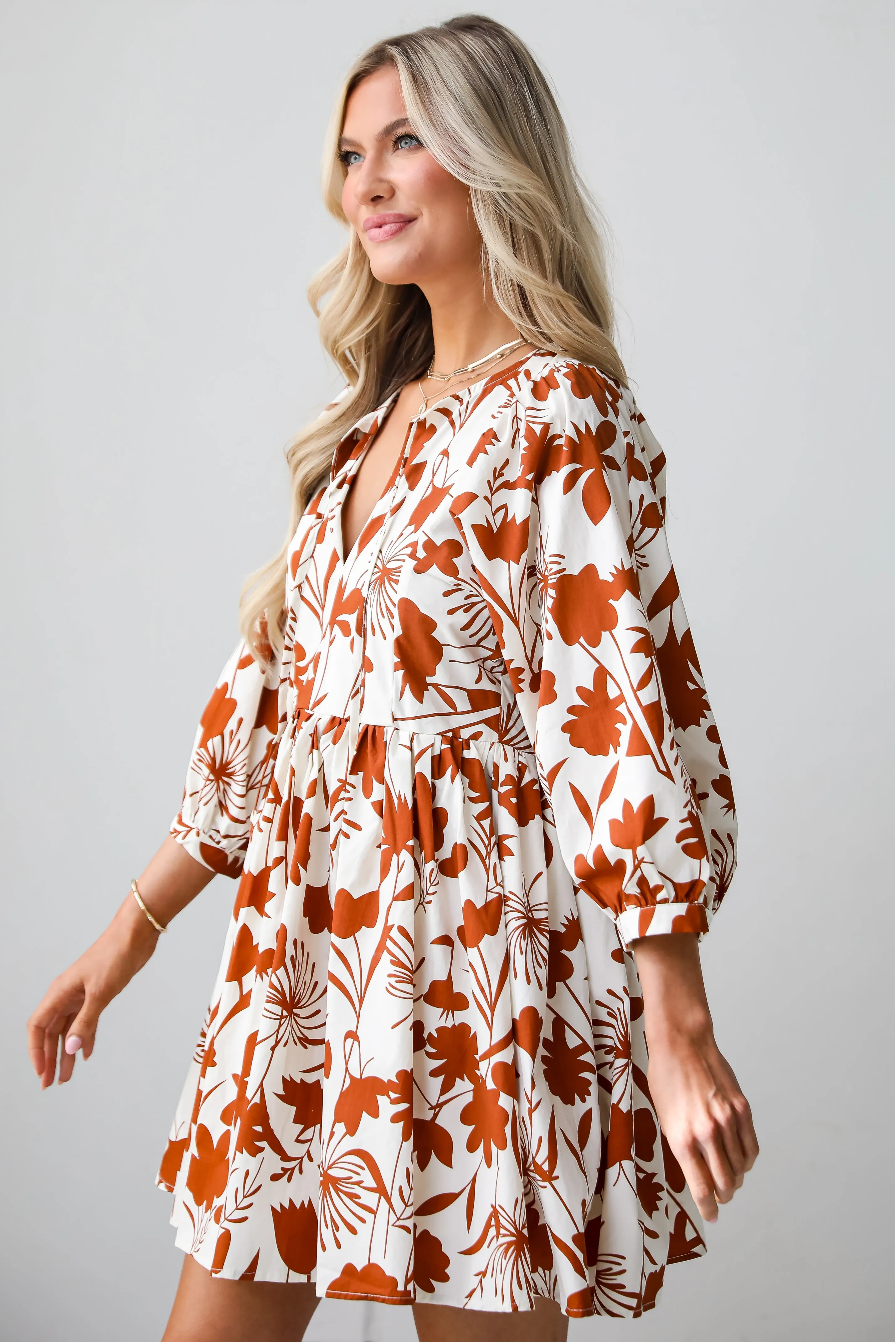 FINAL SALE - Pretty Whimsy Floral Babydoll Mini Dress