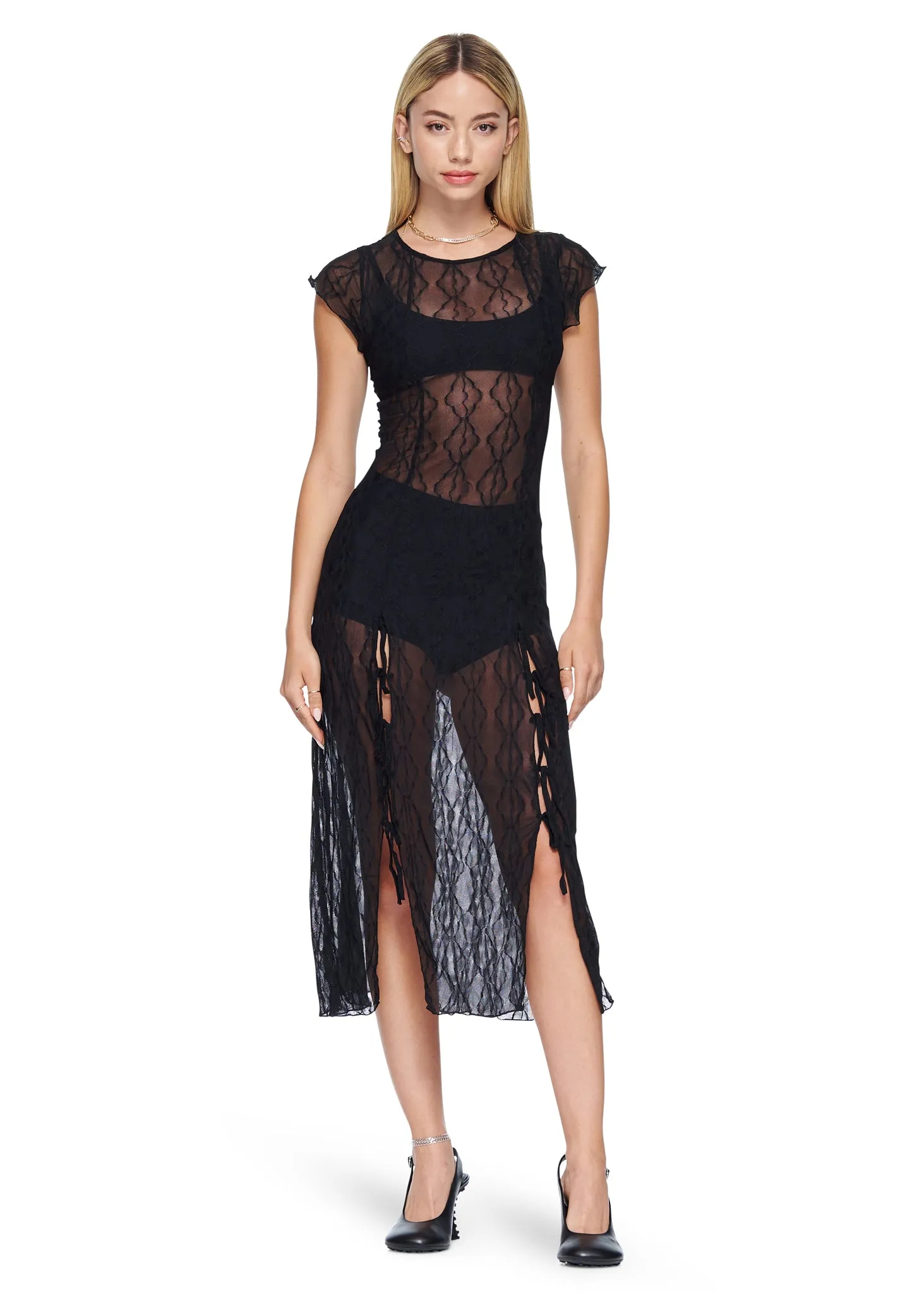 Find Me Now Mariposa Lace Midi Dress