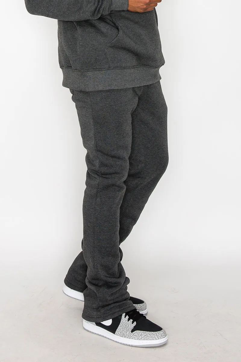 Flare Stacked Fleece Pants