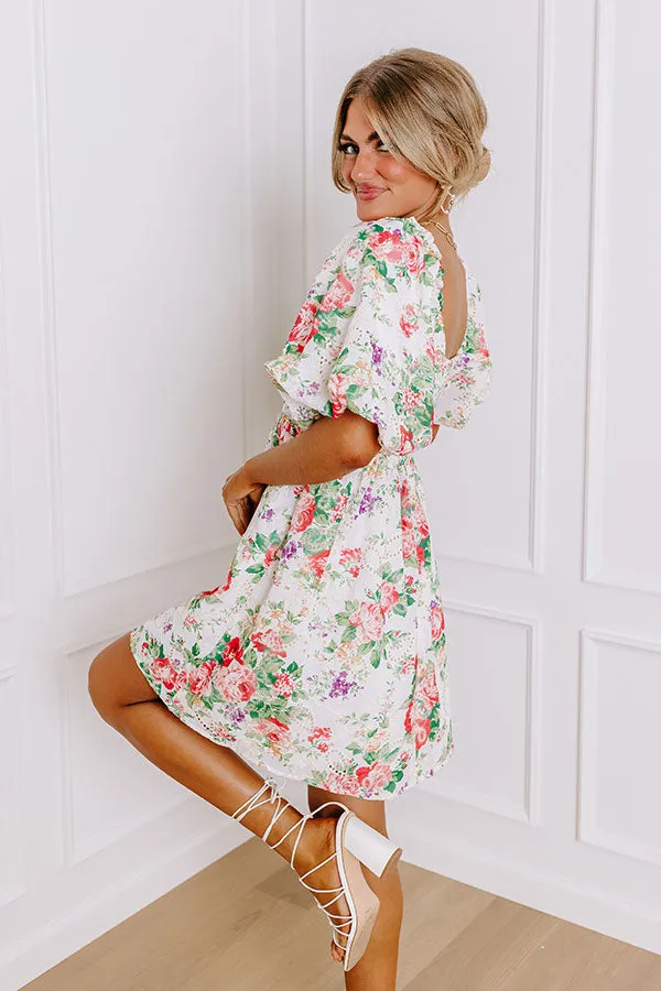 Garden Bliss Eyelet Mini Dress