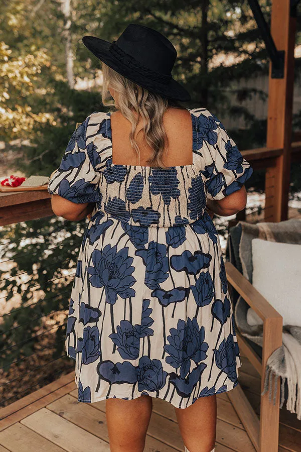 Garden Dreams Floral Mini Dress Curves