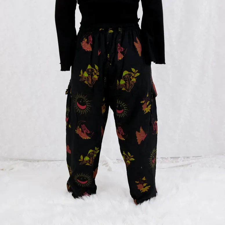 Gothic Cotton Cargo Pants