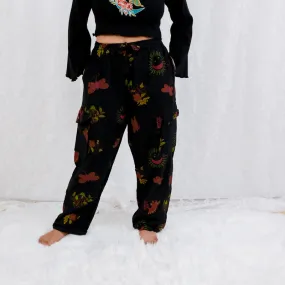 Gothic Cotton Cargo Pants