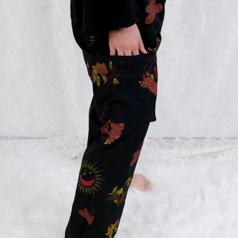 Gothic Cotton Cargo Pants