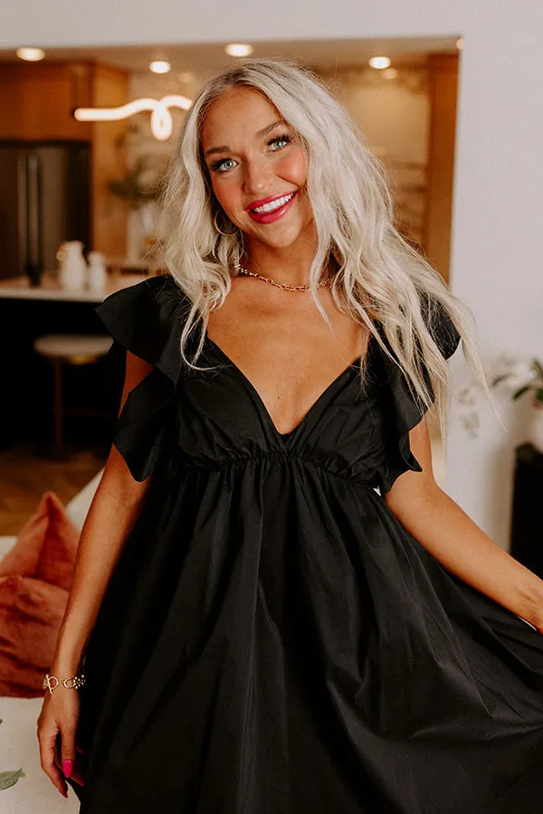 Happiness On The Way Mini Dress In Black