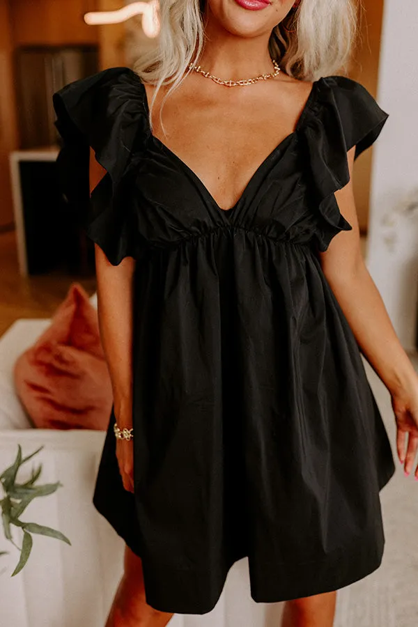 Happiness On The Way Mini Dress In Black