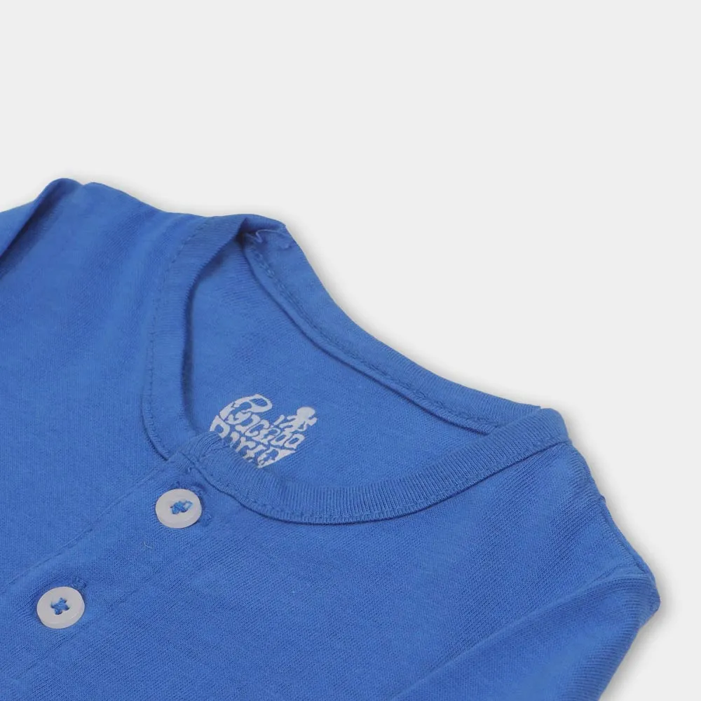 Infant Boys T-Shirt Henley - BLUE BERRY