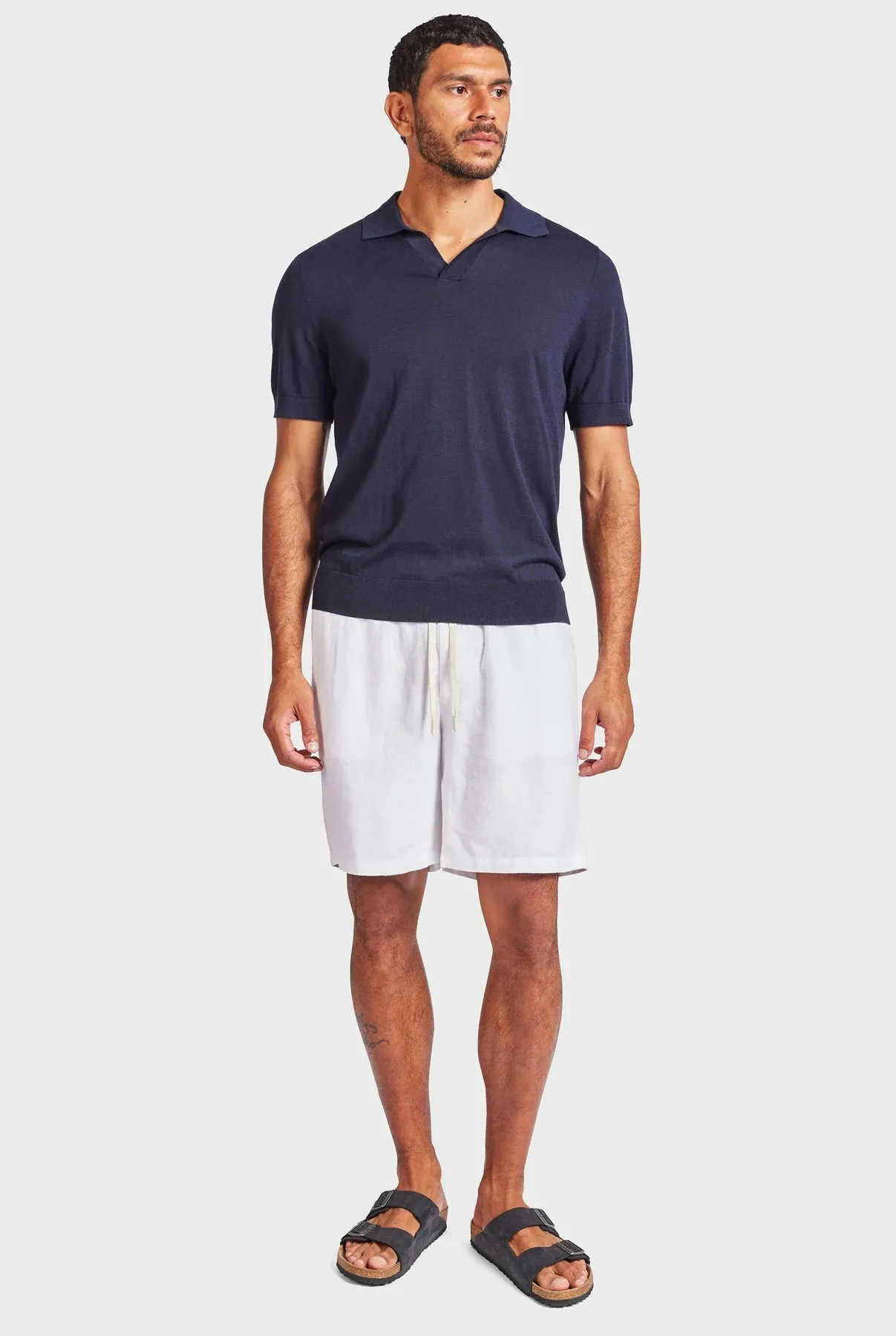Irvine Knit Polo in Navy