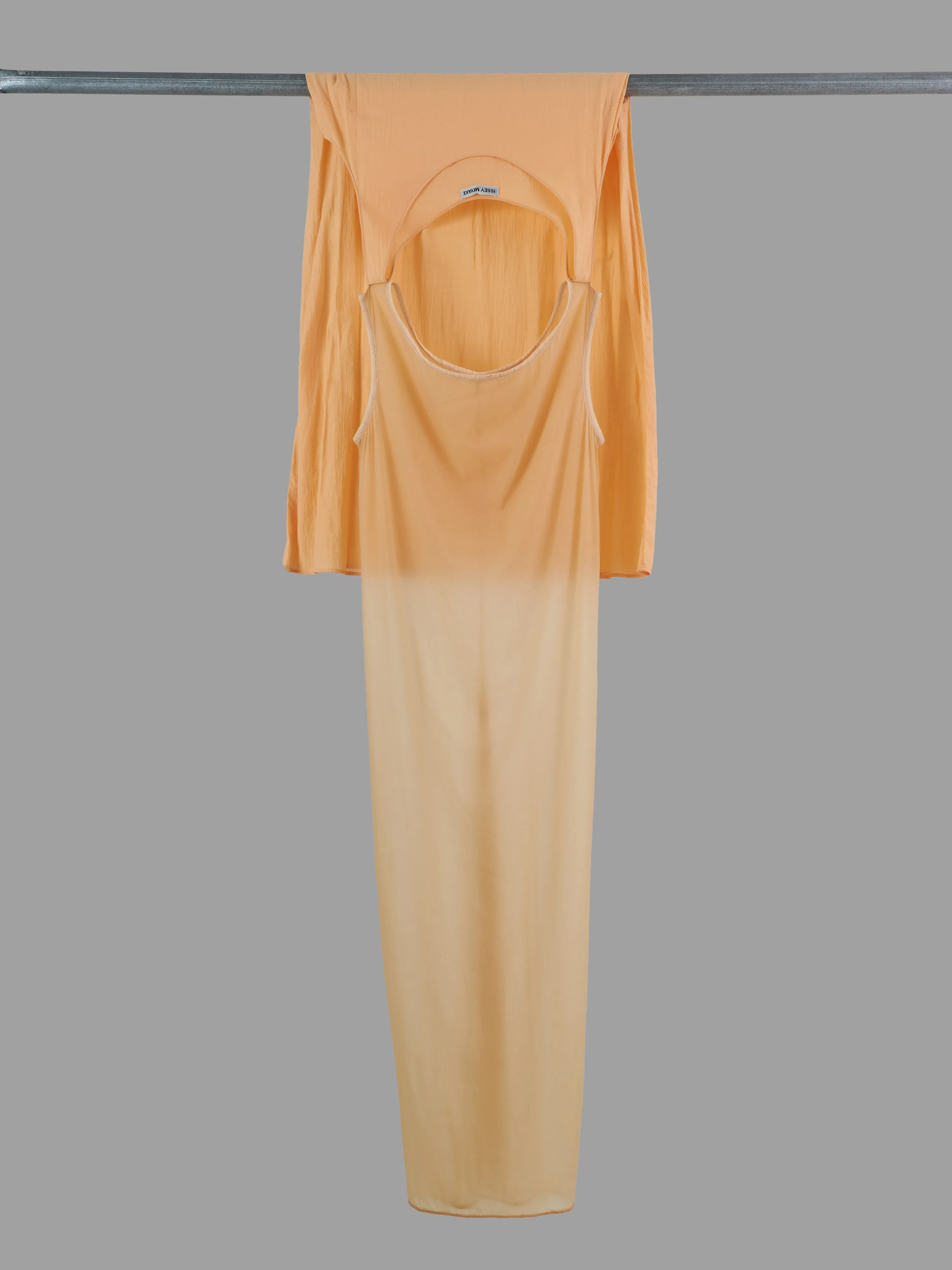 Issey Miyake apricot double layered knit sleeveless dress - S M