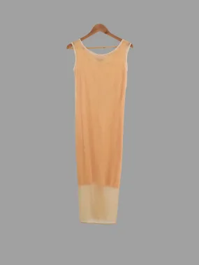 Issey Miyake apricot double layered knit sleeveless dress - S M