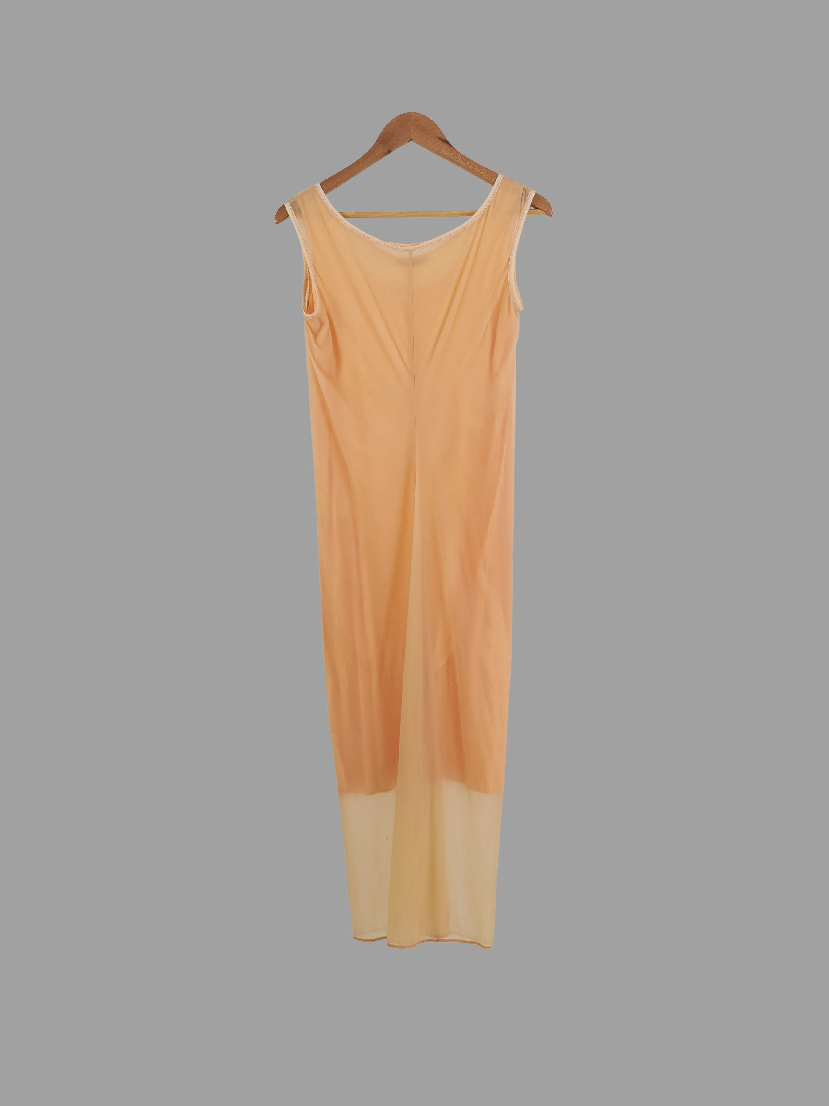 Issey Miyake apricot double layered knit sleeveless dress - S M