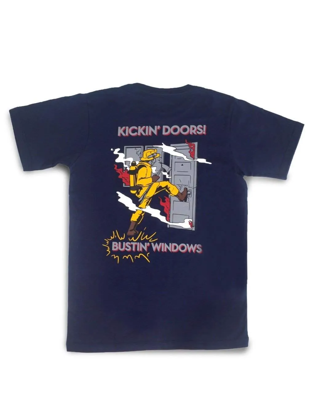 Jackhammer Fireman's Chores Tee Navy