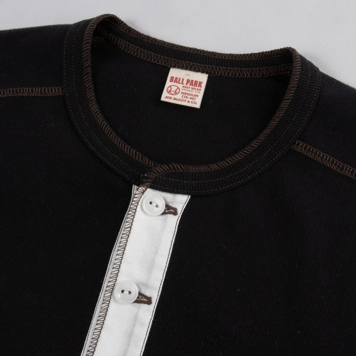 Joe McCoy Ball Park Long Sleeve Union Shirt - Black