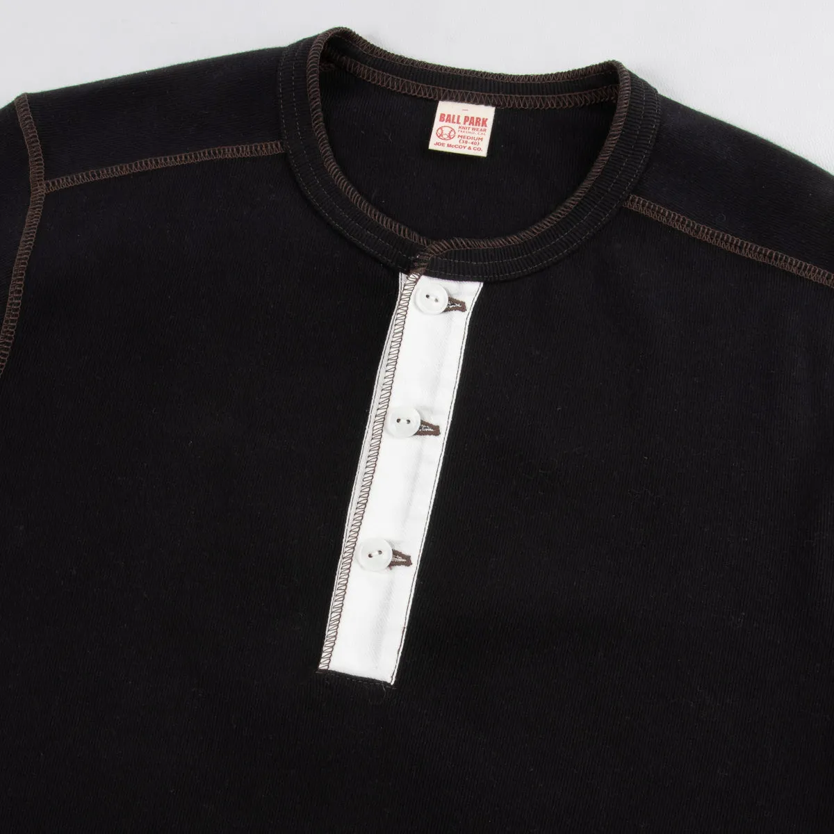 Joe McCoy Ball Park Long Sleeve Union Shirt - Black