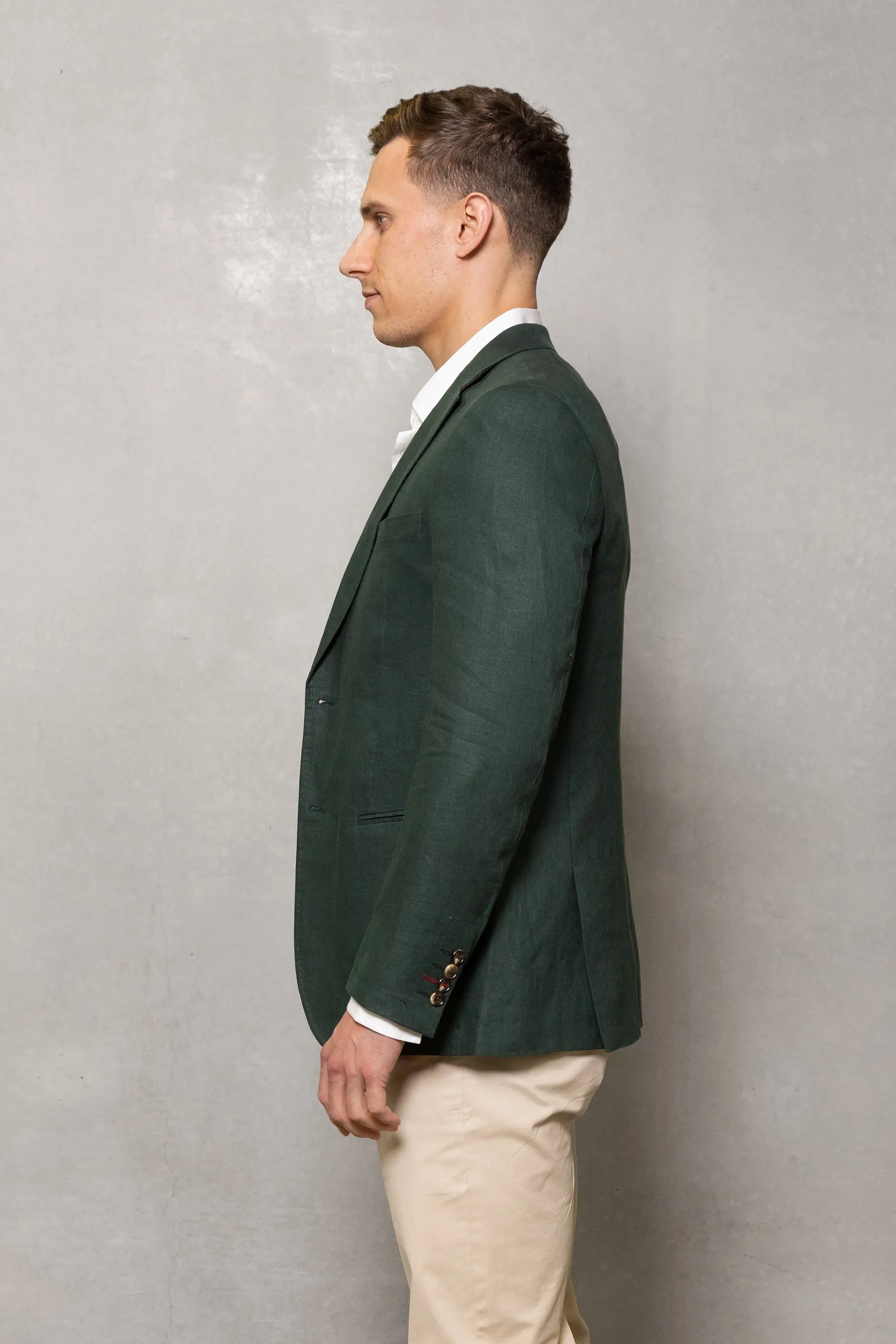 Johnson Linen Blazer: Pine