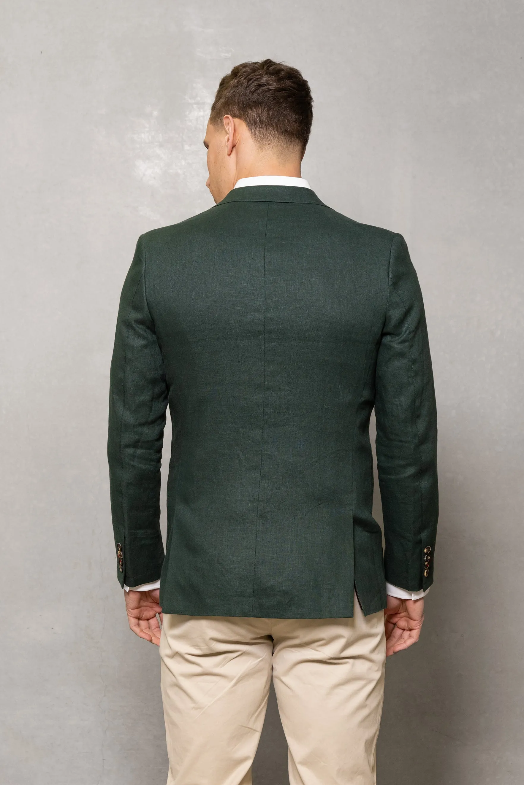 Johnson Linen Blazer: Pine