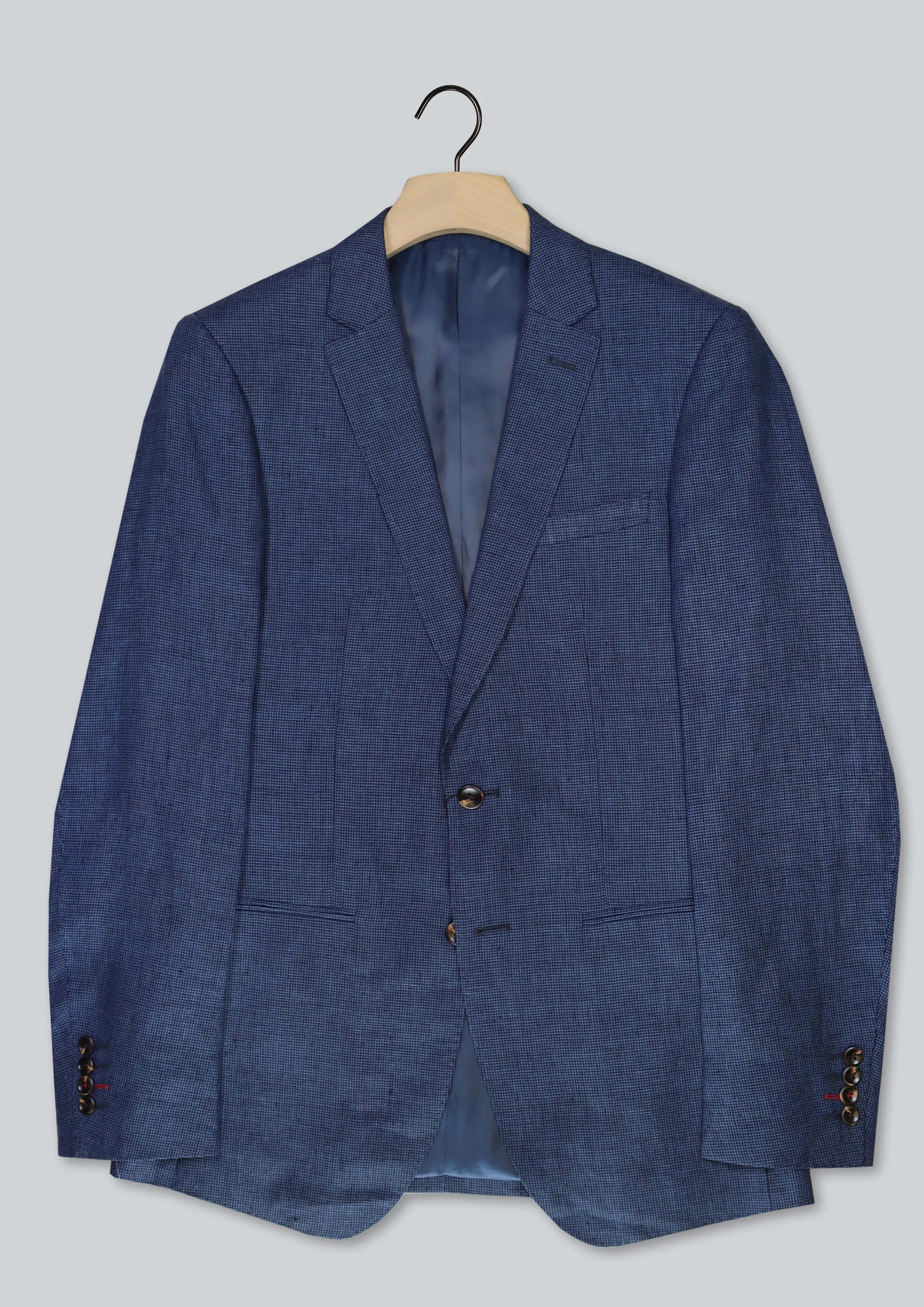 Johnson Linen Houndstooth Blazer: Carbon