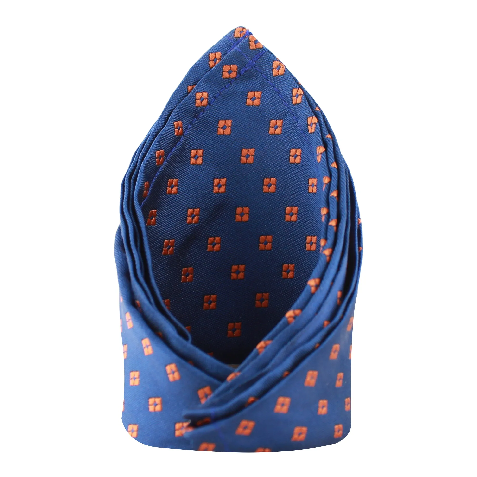 Kavove The Twining Dash Blue Pocket Square