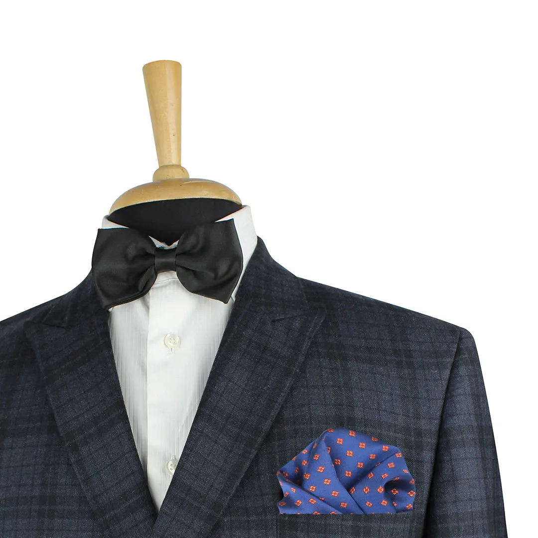Kavove The Twining Dash Blue Pocket Square